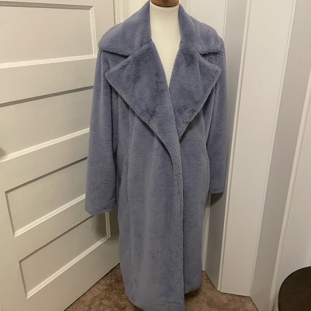 Plush lavender teddy bear coat